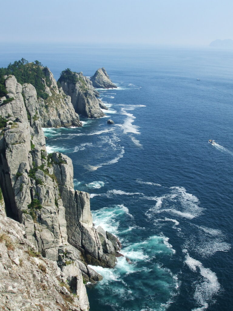 Cliff in ocean