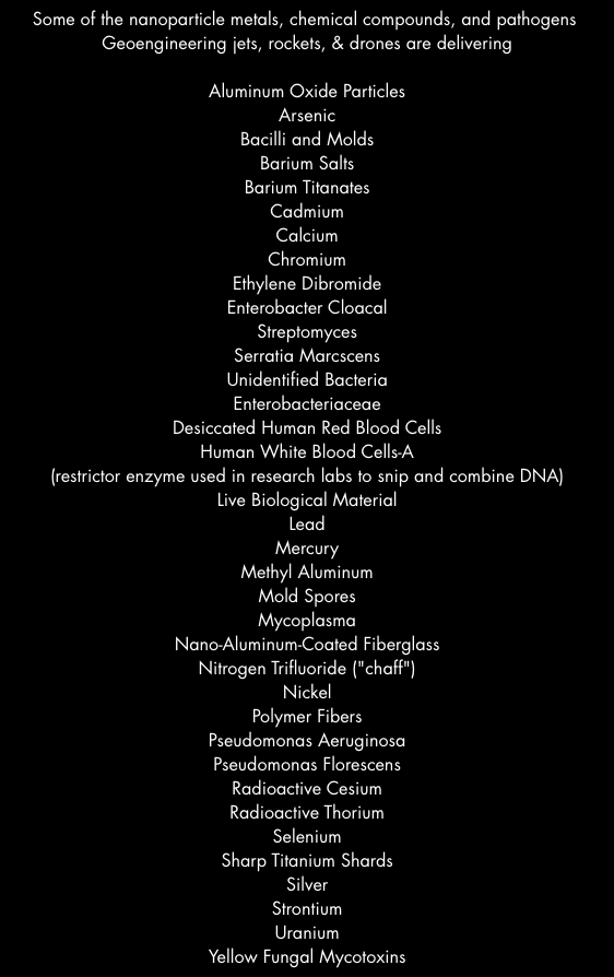 chemtrail ingredients
